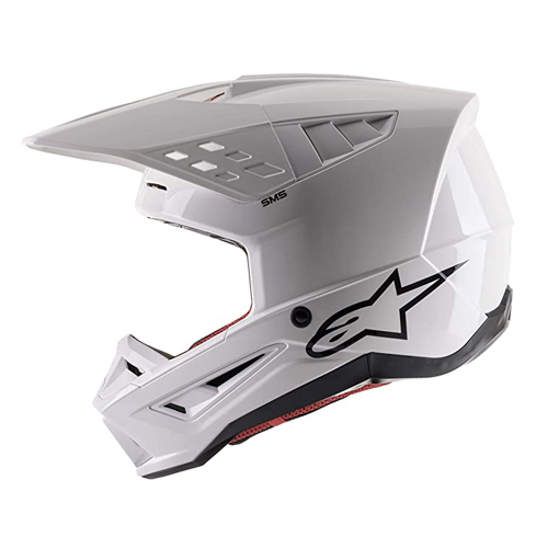 casco para moto hombre blanco motocross enduro todo terreno apinestars