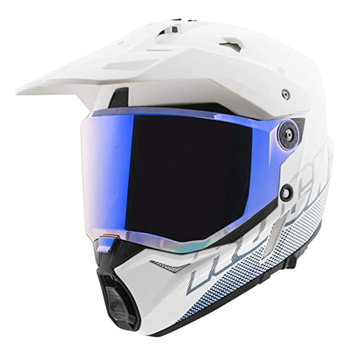 casco para moto hombre blanco doble proposito adventure joe rocket