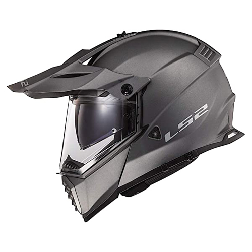 casco para moto hombre negro doble proposito adventure ls2