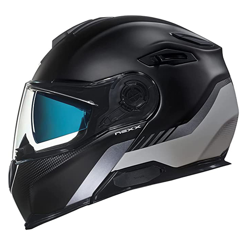 casco para moto hombre negro abatible modular nexx