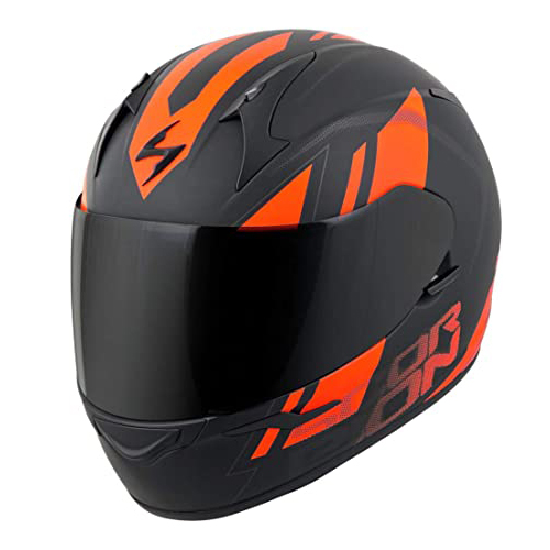 casco para moto hombre naranja integral cerrado scorpion