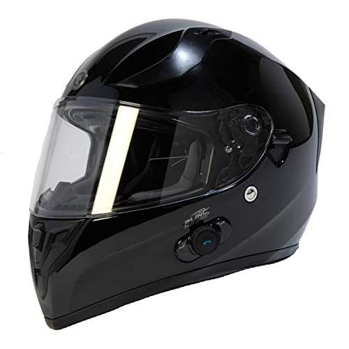 casco para moto hombre negro integral bluetooth cerrado torc