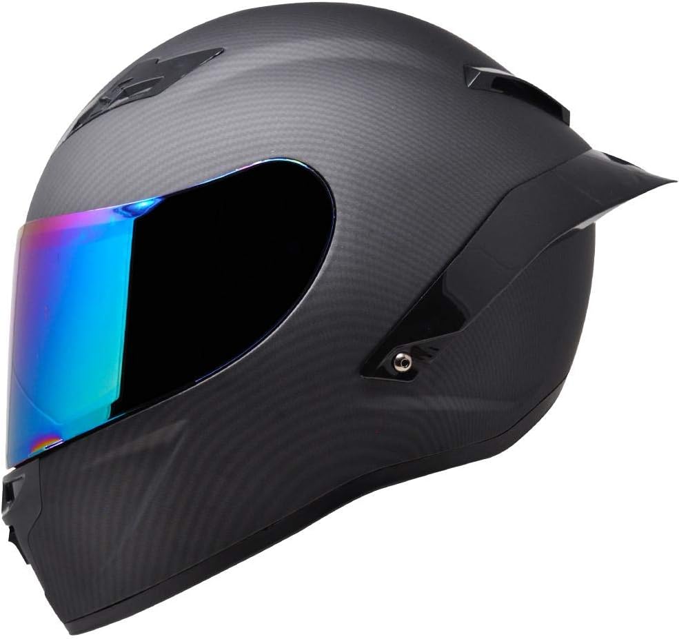 Casco para Moto Certificado DOT Integral Kov KC1 Estilo Carbono Deportivo