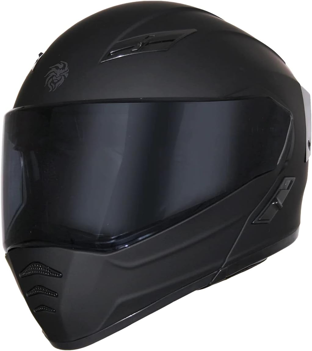 Casco para moto mujer certificado KOV Estelar Negro Mate ABATIBLE Certificado DOT