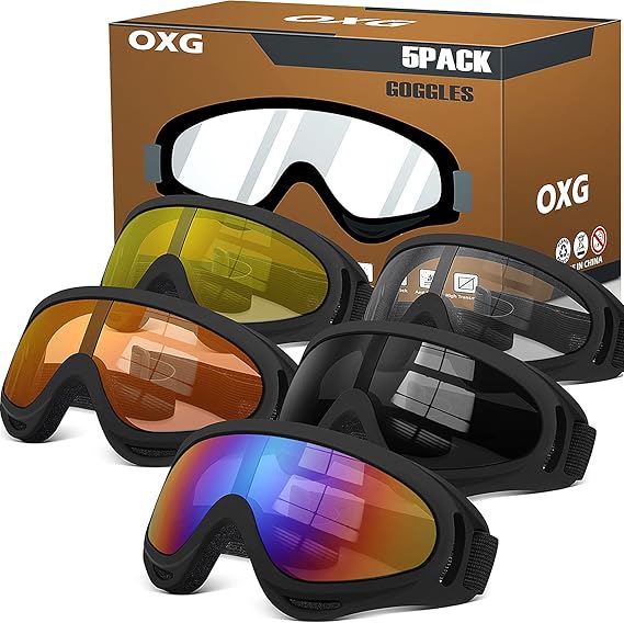 Goggles para moto OXG 5 pares para hombres y mujeres Anti-UV todo terreno